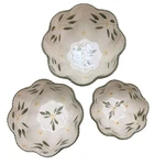 Temptation Ceramic Old World Green Nesting Bowls Set Of 3. Fixed Price $25.00.