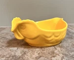 Revol Porcelain Handmade France Yellow Poultry 5-7/8 Chicken Shaped Baking Dish. Fixed Price $20.00.