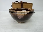 Y9909 Chawan Tenmoku Bowl Signed Box Japan Antique Tea Ceremony Pottery Cup. Fixed Price $186.00.