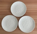 Merritt Beaded Pearl 9" Melamine Salad Plates Cream Set Of 3 New/unused. Fixed Price $28.00.