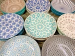 Large Pasta Bowls Colorful Embossed Abstract Designs Set Of 2 You Choose. New.. Fixed Price $32.99.
