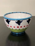 3.25" Handcrafted & Painted Bocca Pattern Bowl By Espana Lifestyle. Fixed Price $28.00.