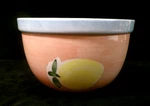 Vintage Lillian Vernon Glazed Stoneware Serving/vegetable Bowl - Lemons!!. Fixed Price $10.00.