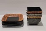 Laurel Burch Bella Casa By Ganz Aztec Square Bowl & Plate. Fixed Price $24.00.
