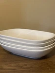 Alessi Set Of 4 White Delta Porcelain Rectangle Salad/serving Bowls 7.5. Fixed Price $39.99.