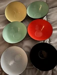 Vintage Krenit 4 7/8 Bowls Denmark 1960S Danish Modern Yellow, Green, Red,. Fixed Price $102.06.