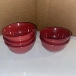 Mainstays Small Red Dessert Fruit Sauce Bowl 4" Stoneware - Set Of 5. Fixed Price $25.00.