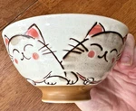 Rice Bowl Maneki Neko Lucky Cat Noodle Ramen Kawaii Made Japan By Kafuh. Fixed Price $11.00.