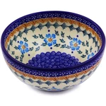 Polish Pottery Bowl 6" Blue Cornflower. Fixed Price $59.99.