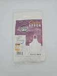 Aunt Martha's Stitch 'em Up Classic Apron 28"X35"-WHITE With Iron Embroidery. Fixed Price $13.00.