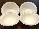 Martha Stewart (4) Ms Everyday MTW22 Blue Stripe Soup / Cereal Bowls - Set Of. Fixed Price $25.00.
