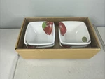 The Cellar Entertaining Set 4 Apple Pear Square Fruit Bowls New .. Fixed Price $55.00.