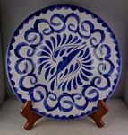 Anfora Art Pottery Large Pasta Serving Bowl Mexico Blue & White. Fixed Price $36.05.