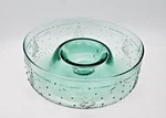Studio Nova Green Glass Holiday Cheer One Piece Chip And Dip Bowl. Fixed Price $19.99.