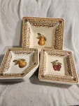 9 Pcs Williams Sonoma Verger Bowls Pear Cherry Square Pyramid Italy Serving. Fixed Price $31.00.
