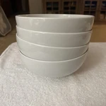 (4) Ikea White Porcelain Deep Round Serving Vegetable Bowl 7.5" X 3.25" #13781. Fixed Price $21.50.
