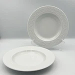 Waterford Grafton Street Limoges France White 9" Large Rim Soup Bowls Set Of 2. Fixed Price $59.99.