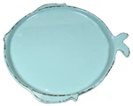 Vietri Lastra Fish Serving Bowl Salad Dish Pastel Aqua Blue 11" Beach Nautical. Fixed Price $56.25.
