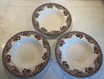 3 Williams Sonoma Plymouth Josiah Wedgwood Large Rim Soup Bowls Acorns Oak Leaf. Fixed Price $42.00.
