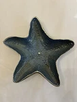 Mariposa Starfish Design Blue Ceramic Decorative Bowl 8.25 Inches. Fixed Price $12.50.
