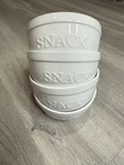 Fitz & Floyd Snack Porcelain Bowls Set Of 4 Everyday White New. Fixed Price $34.95.