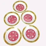 Tai Hong Melamine Ware Set Of Five Oriental Red Longevity 8" Bowl Number 1108T. Fixed Price $22.50.