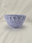 Vintage Boonton Light Blue Thumbprint Splatter Bowl 511A-2Q. Fixed Price $20.00.