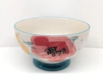 Pioneer Woman Bloom Dots 6" Turquoise Footed Bowl Stoneware Vintage. Fixed Price $13.99.