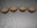 Lot Of Sango 5 1/2" Nova Brown 4933 Individual Deep Ice Cream Bowls. Fixed Price $24.99.