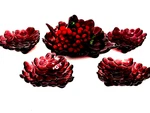 Amethyst Purple Glass Bowls Set Of 5 Grape Clusters Fruit 1 Lg 4 Sm Vintage Mcm. Fixed Price $50.98.