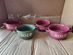 Mulberry Soup Bowl Bright Speckled Collection Double Handles Ceramic Lot Of 4. Fixed Price $40.00.