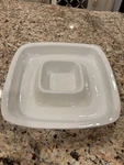 Juliska Puro Whitewash Chip & Dip Tray, Shrimp /fruit Bowl Serving Dish Rtl $98. Fixed Price $49.99.