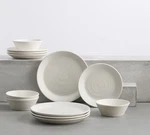 Pottery Barn Larkin Stoneware Dinnerware Sets, Shell White, 12-PIECE. Fixed Price $83.89.