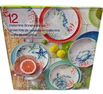 Pandex Sealife Melamine 12 Piece Dinner Set W/ Plates & Bowls Crab Turtle New. Fixed Price $49.75.