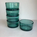 Crate & Barrel Vaso Acrylic Bowl Lago Teal Green Set Of 5 Plastic Salad Stacking. Fixed Price $39.99.