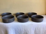 Set Of 6 Blueground Artisan Gray Stoneware Modern Cereal Salad Bowls. Fixed Price $41.99.