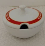 Pottery Barn Parmigiano 4.5" Bowl And Lid Vintage Posters. Fixed Price $15.00.