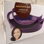 In Box Rachael Ray 2 Piece Bubble & Brown Stoneware Set Purple Eggplant. Fixed Price $44.98.