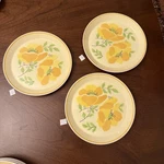 Set Of Mikasa Colormates Hilo C4302 Salad Plates Stoneware Yellow Floral Japan. Fixed Price $30.95.