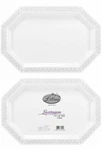 Lillian Pearl Lacetagon 12''X18'' For Events And Casual Use Plastic Trays. Fixed Price $20.98.