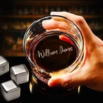 Custom Whiskey Glass With High-quality For Any Special Occasion Bottom And Side. Fixed Price $22.47.