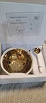 Pampa Bay Porcelain Gold & White Round Bowl And Spoon Set Glossy Finish. Fixed Price $45.00.
