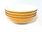 Mikasa Mediterrania D2200 Butterscotch/white Bowls 6.75" Made In Japan Set Of 4. Fixed Price $38.99.