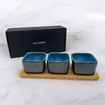 Palmero Darya Sushi Set 3 Mcm Serving Dishes Stoneware Sauces Pottery Dips $175. Fixed Price $29.99.