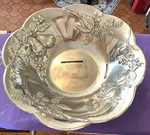 New Lenox Orchard Bloom Large Metal Serveware Salad Serving Bowl. Fixed Price $29.95.