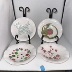 Set Of 4 Lenox By Alice Drew "collage" Dessert/fruits (sauce) Bowls. Fixed Price $85.45.