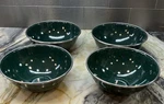 4 Gsi Outdoors 6" Mixing Bowls Green Speckled Enamelware Camping. Fixed Price $24.00.