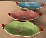 Bella Casa By Ganz Ice Cream/banana Split Dishes/set Of 3/CERAMIC/10 X 4 1.5. Fixed Price $15.00.