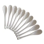 White Ceramic Coffee Spoon, 5 Inch Small Spoons For Ice-cream Ap.... Fixed Price $10.63.