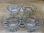 Set Of 4 Vtg Arcoroc Arcade Bengale 5" Scalloped Glass Bowls Berry Usa France. Fixed Price $18.00.